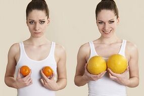 Brustvergrößerung mit Obst